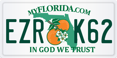 FL license plate EZRK62