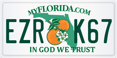 FL license plate EZRK67