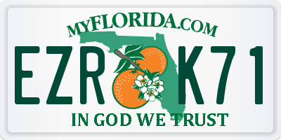 FL license plate EZRK71