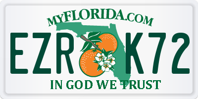 FL license plate EZRK72