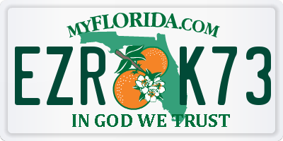 FL license plate EZRK73