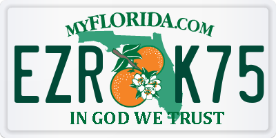 FL license plate EZRK75