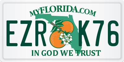 FL license plate EZRK76