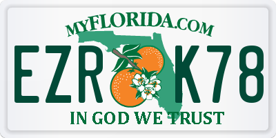 FL license plate EZRK78