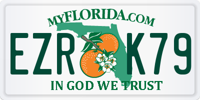 FL license plate EZRK79