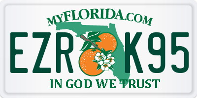 FL license plate EZRK95