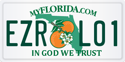 FL license plate EZRL01