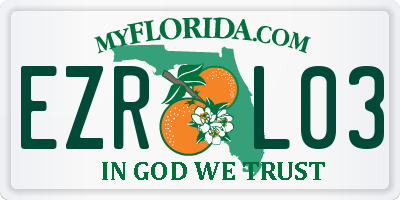 FL license plate EZRL03