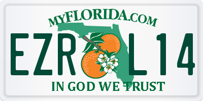 FL license plate EZRL14