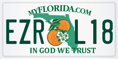 FL license plate EZRL18