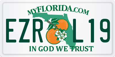 FL license plate EZRL19