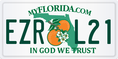 FL license plate EZRL21