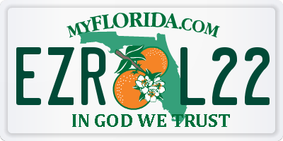 FL license plate EZRL22