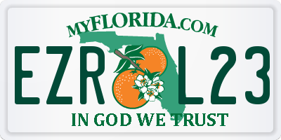 FL license plate EZRL23