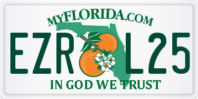 FL license plate EZRL25