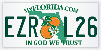 FL license plate EZRL26