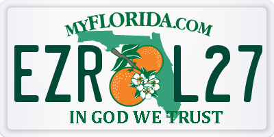 FL license plate EZRL27