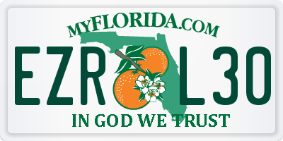 FL license plate EZRL30