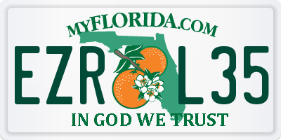 FL license plate EZRL35