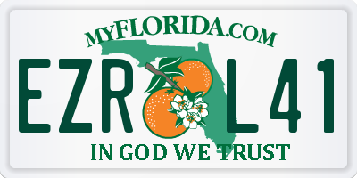 FL license plate EZRL41