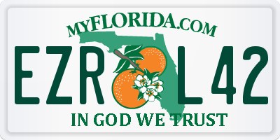 FL license plate EZRL42