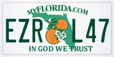 FL license plate EZRL47