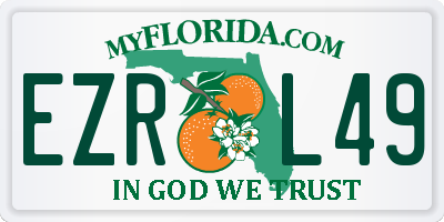 FL license plate EZRL49