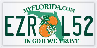 FL license plate EZRL52