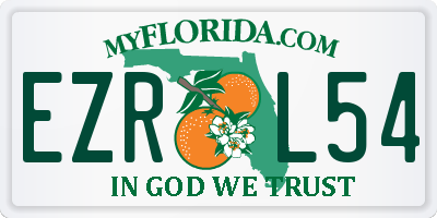 FL license plate EZRL54