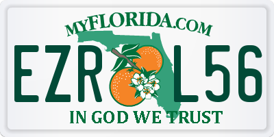 FL license plate EZRL56