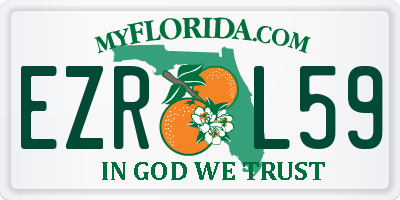 FL license plate EZRL59