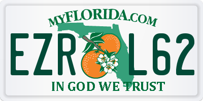 FL license plate EZRL62