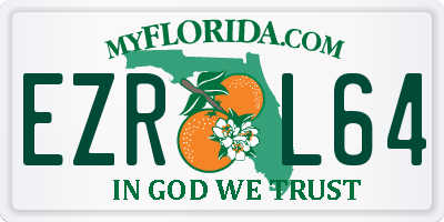 FL license plate EZRL64