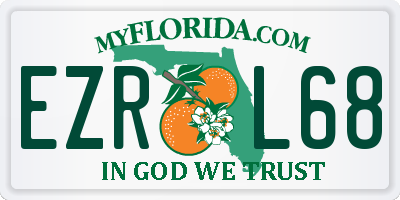 FL license plate EZRL68