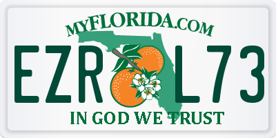 FL license plate EZRL73