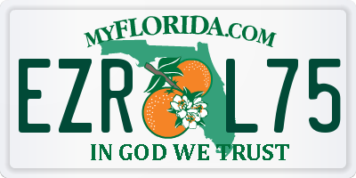 FL license plate EZRL75