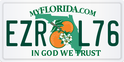 FL license plate EZRL76