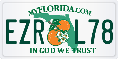 FL license plate EZRL78