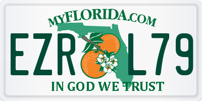 FL license plate EZRL79