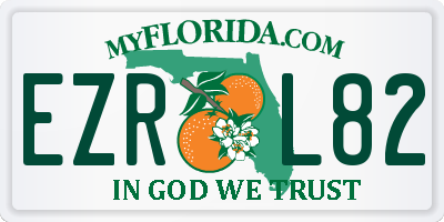 FL license plate EZRL82