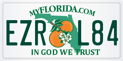 FL license plate EZRL84