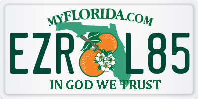 FL license plate EZRL85