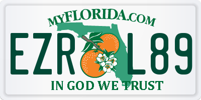 FL license plate EZRL89