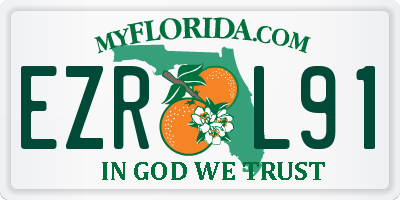 FL license plate EZRL91