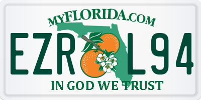 FL license plate EZRL94