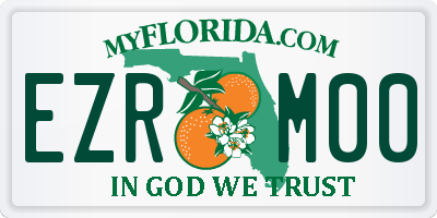 FL license plate EZRM00