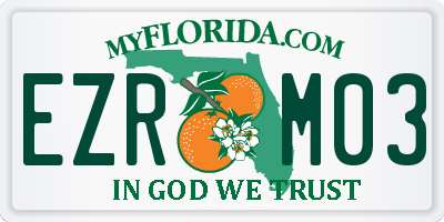 FL license plate EZRM03