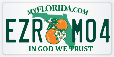 FL license plate EZRM04