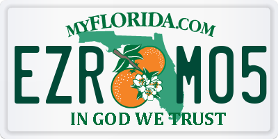 FL license plate EZRM05