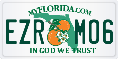 FL license plate EZRM06